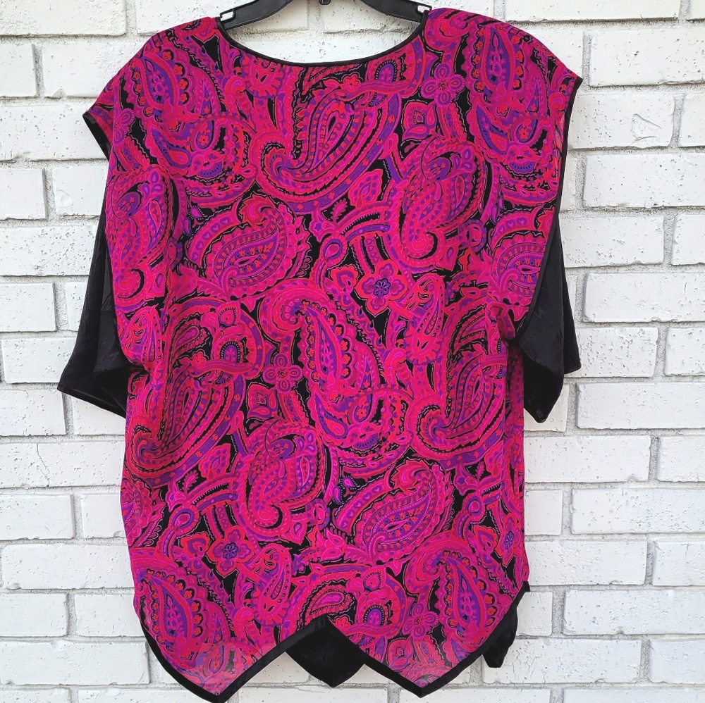 Vintage Maggie Shepherd Blouse M 1980s - Picture 2 of 6